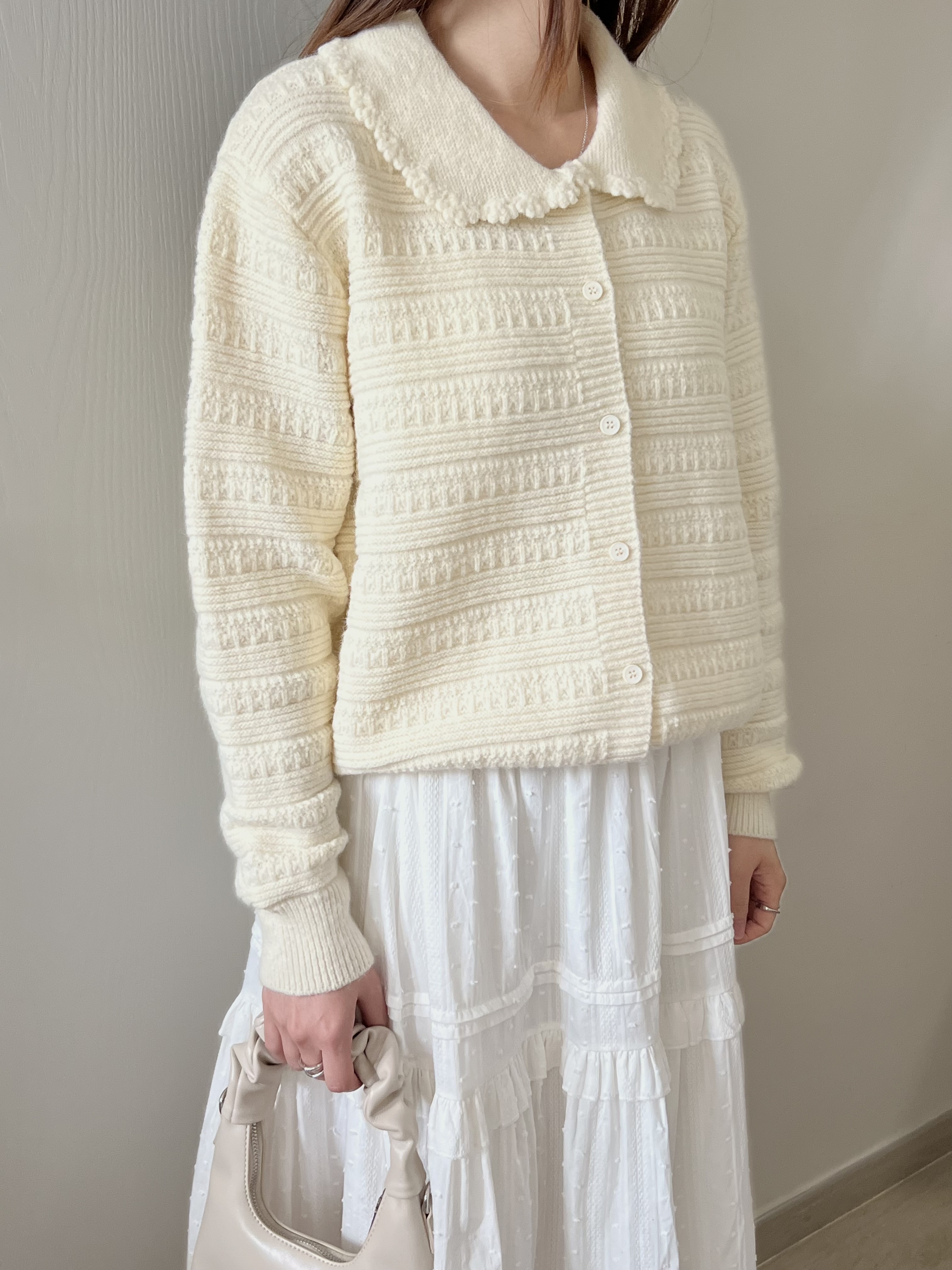 娃娃領甜美花紋上衣 可2穿 現貨