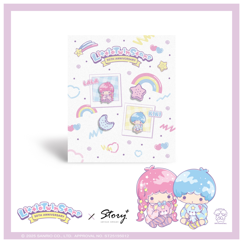 📦訂購 台灣限定 STORY 故事銀飾 X 三麗鷗 Sanrio Little Twin Stars 50th星舞系列 雙星仙子造型耳環