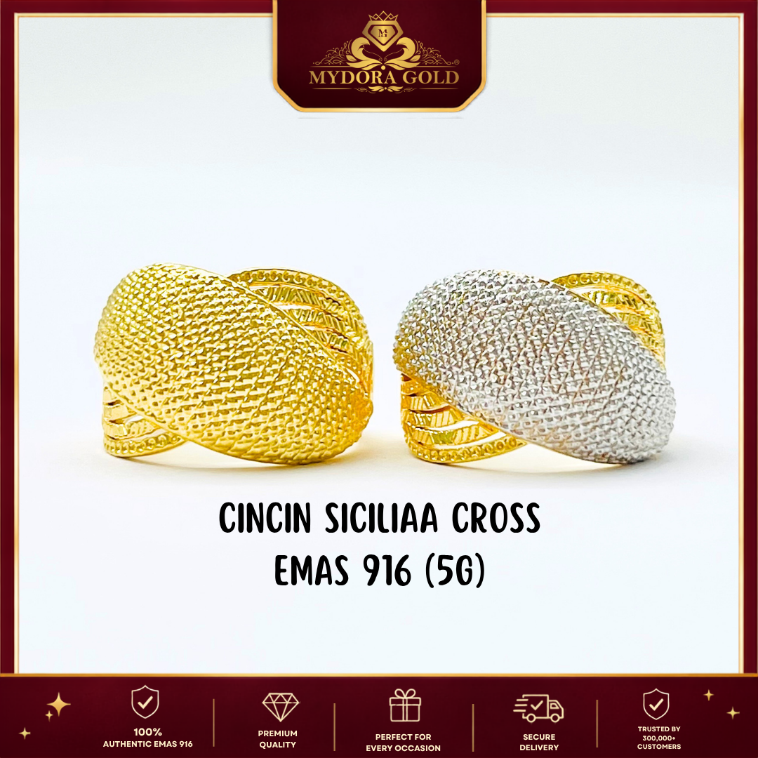 MYDORA Cincin Siciliaa Cross (5G) l EMAS 916/22K