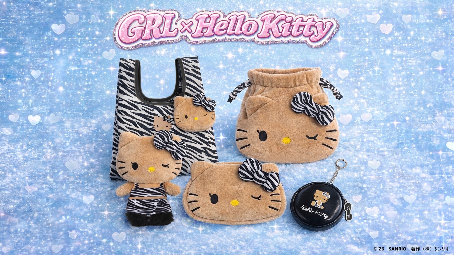 四月連線貨品 - 日本 GRL X斑馬紋HELLOKITTY 系列