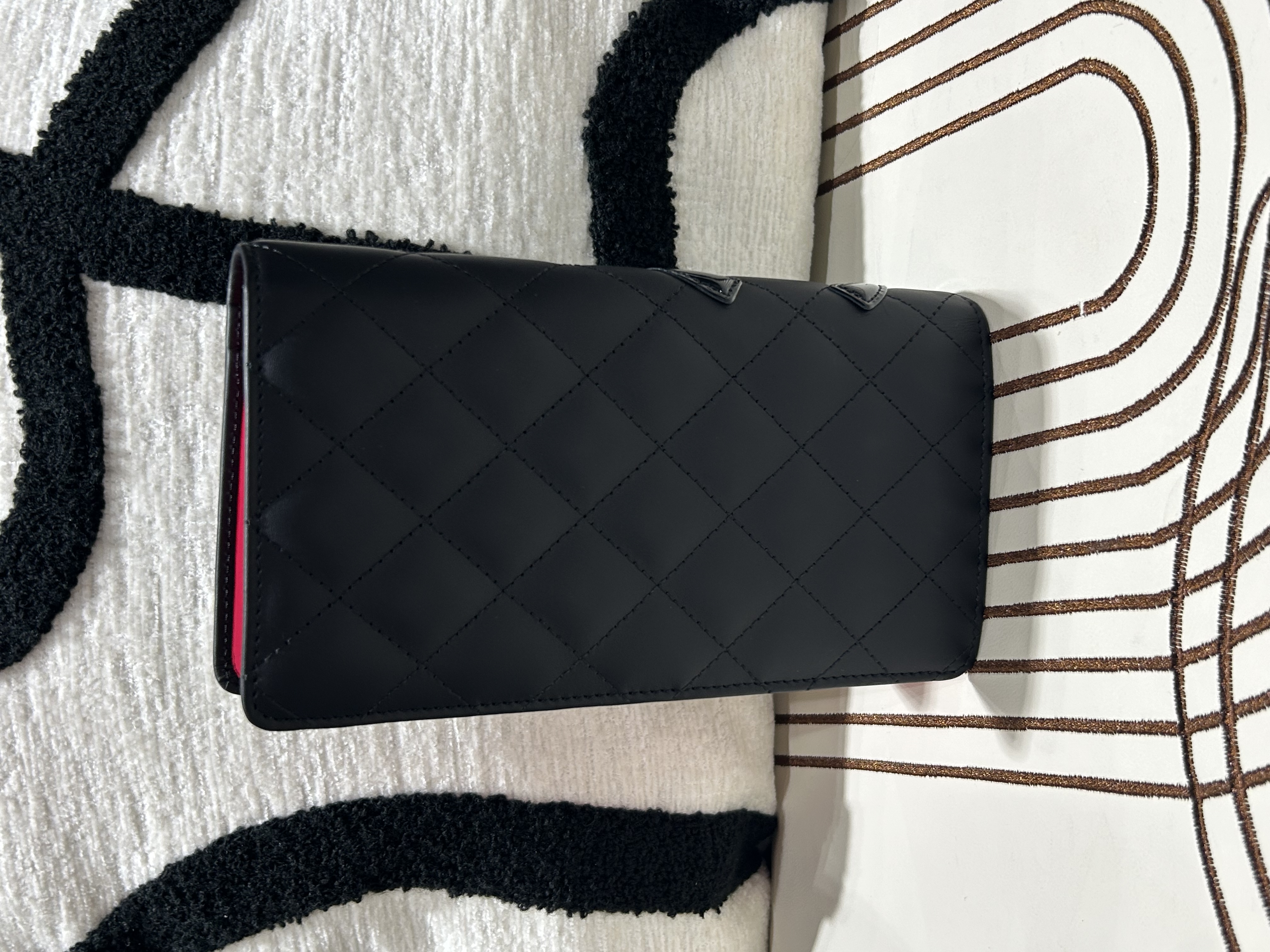 Chanel Cambon Long Wallet 黑色牛皮長銀包 100%Authentic, 99%New  ✅19card✅Box