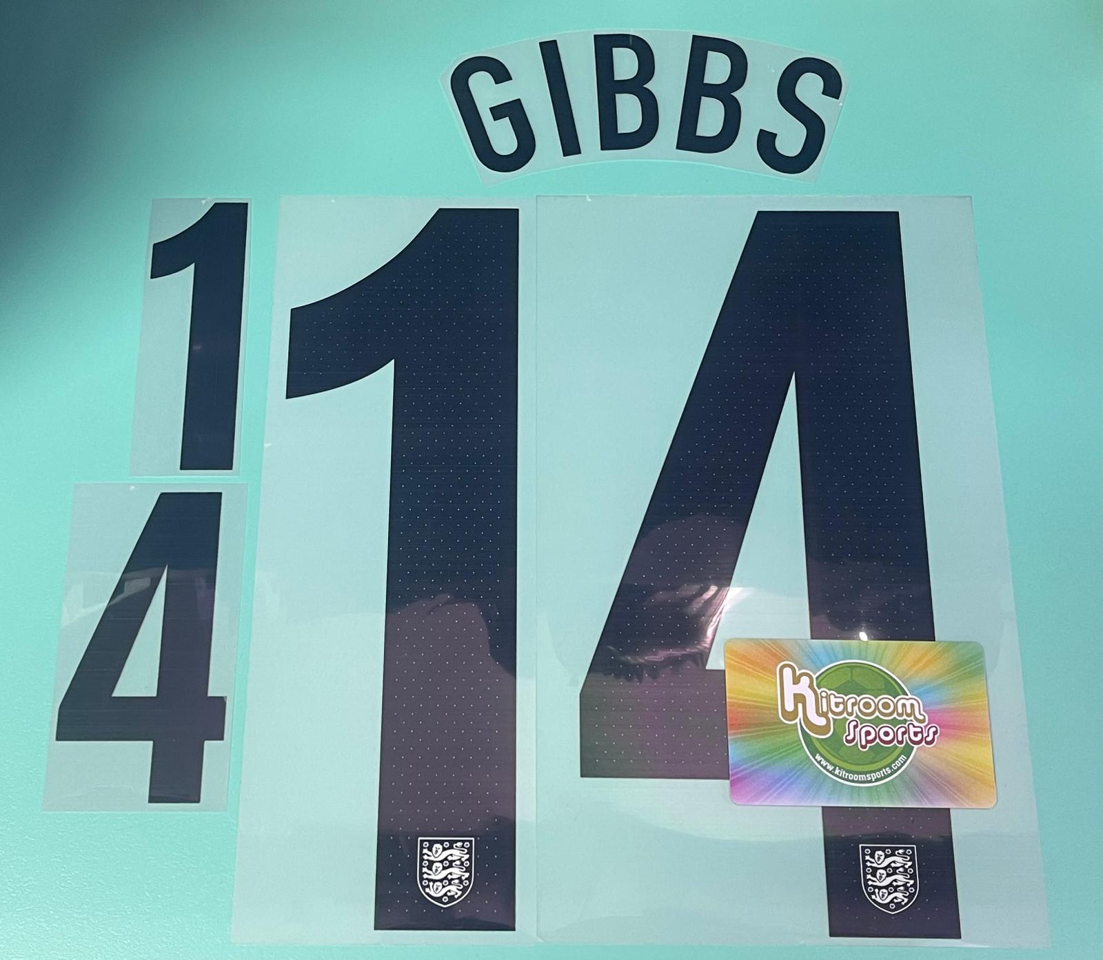 2013 England 150th Home Nameset #14 GIBBS