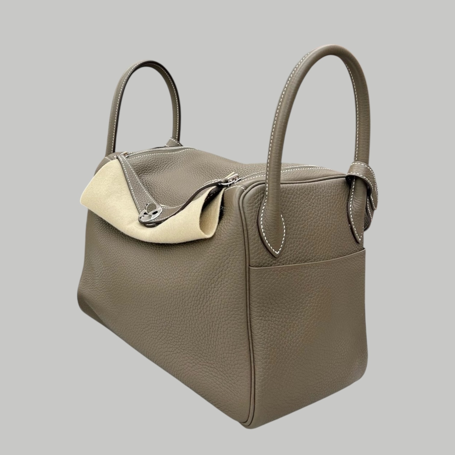 Hermes Lindy 30大象灰銀扣