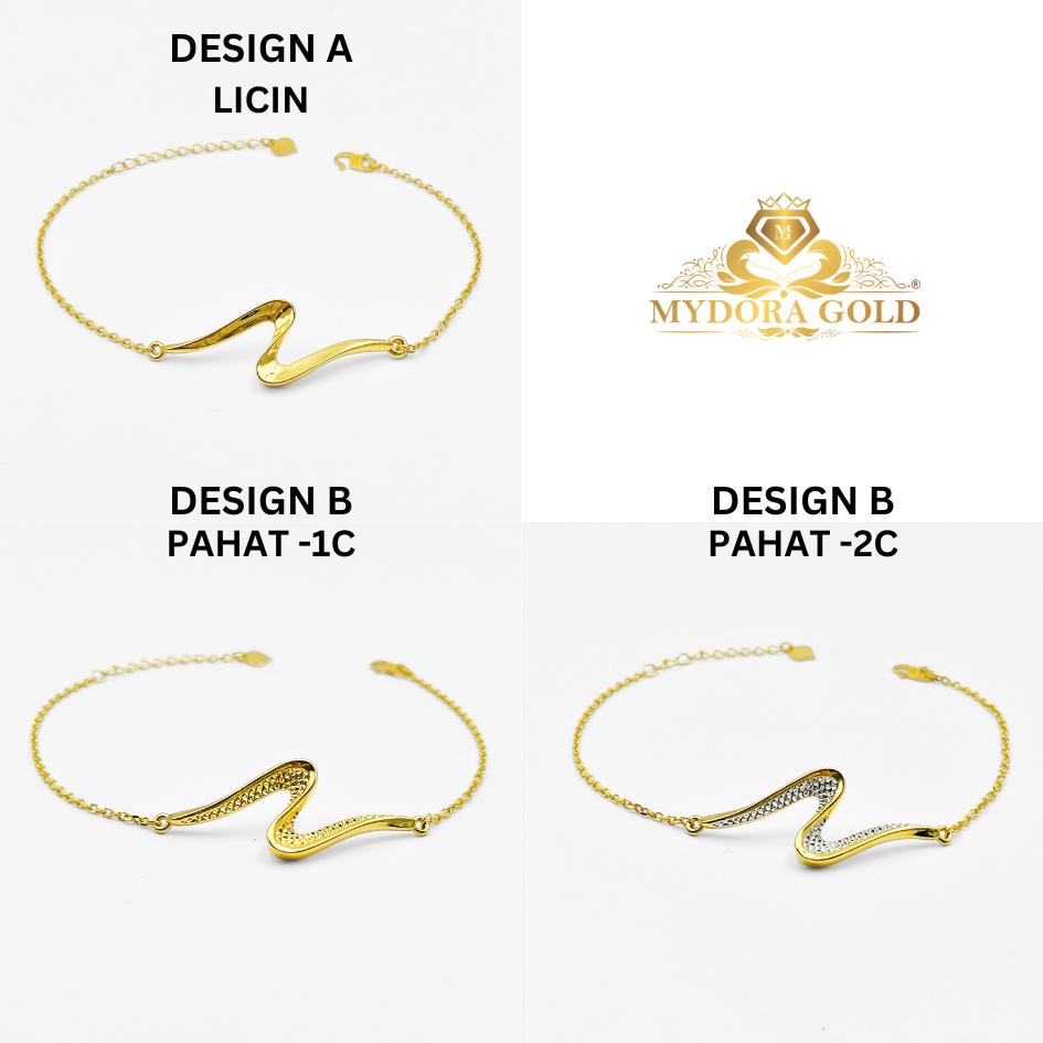 MYDORA Rantai Tangan Sauh Fesyen + Ombak Rindu SERIES l EMAS 916/22K