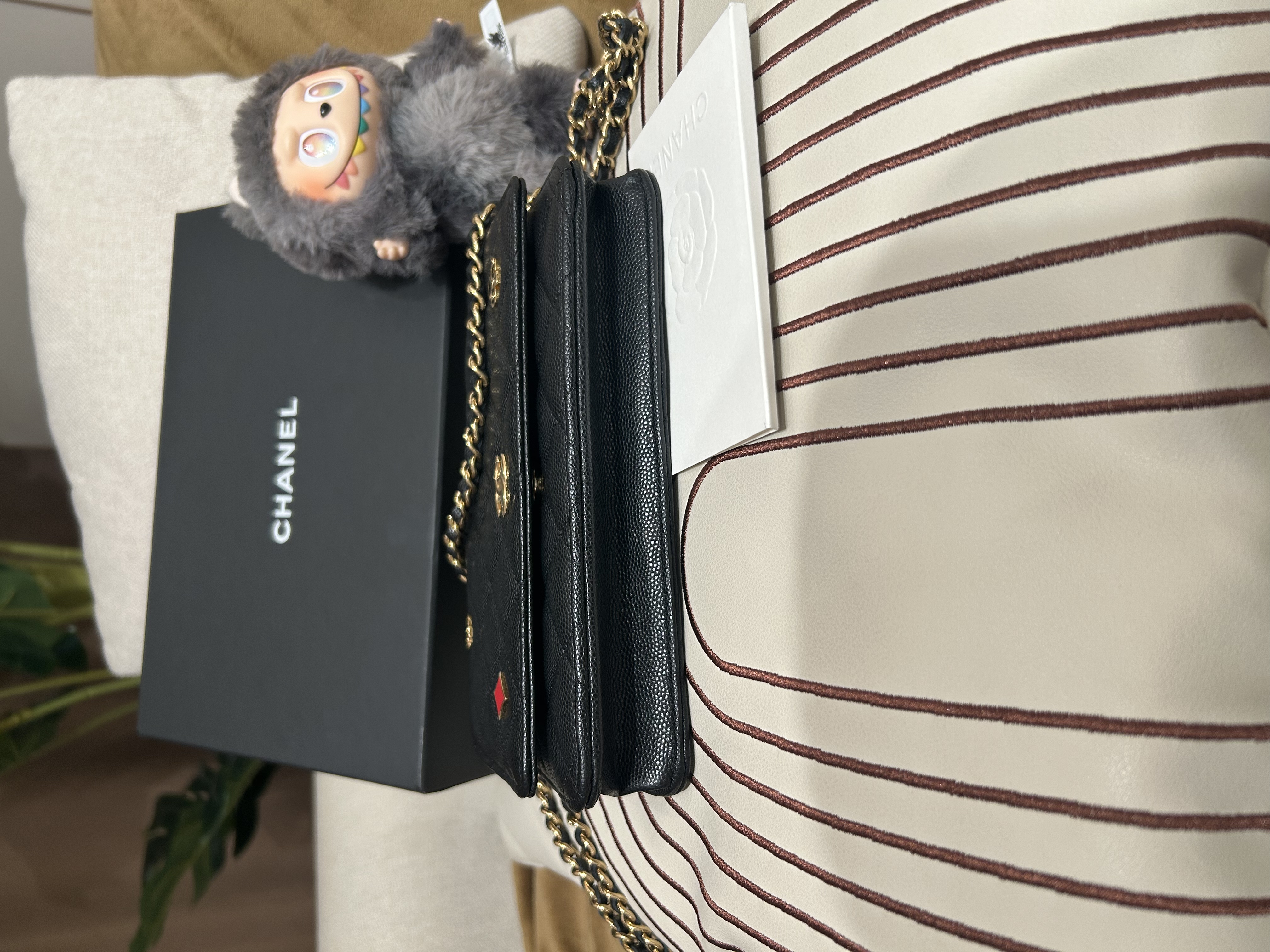 全新 Chanel Wallet On Chain AP3076 黑色荔枝牛皮  100%Authentic, Unused 全新未使用品 ✅專門店收據✅Dust bag ✅Box