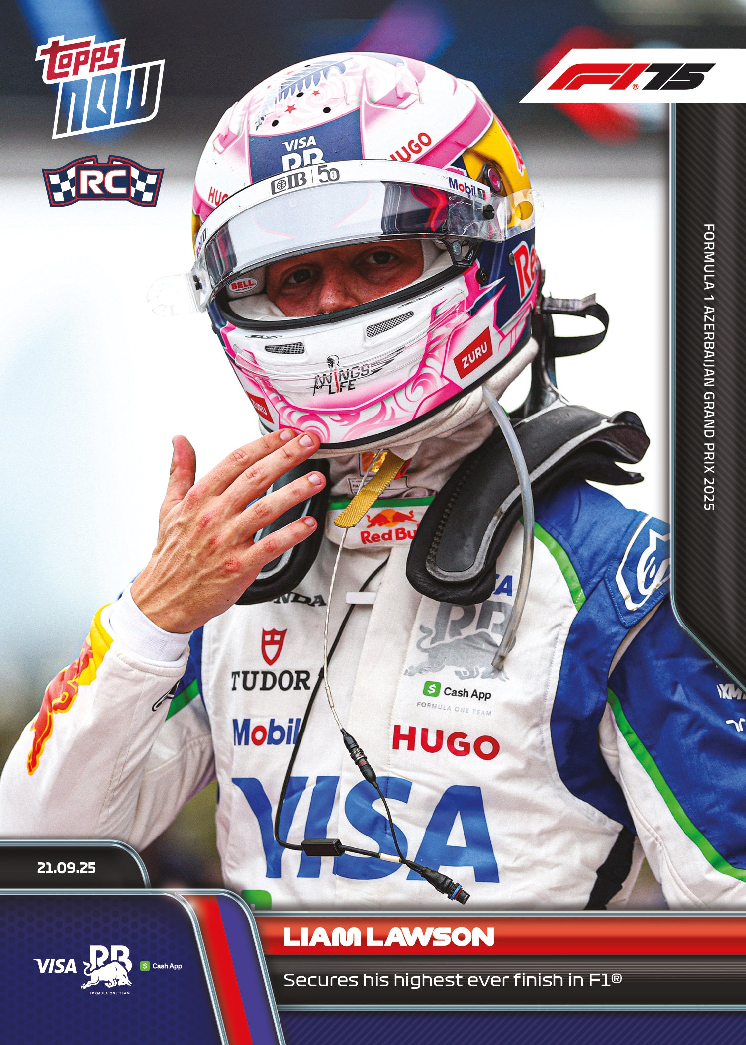 Liam Lawson RC - 2025 F1 Topps NOW® #65 Azerbaijan GP 生涯最佳P5卡｜PR 1,059