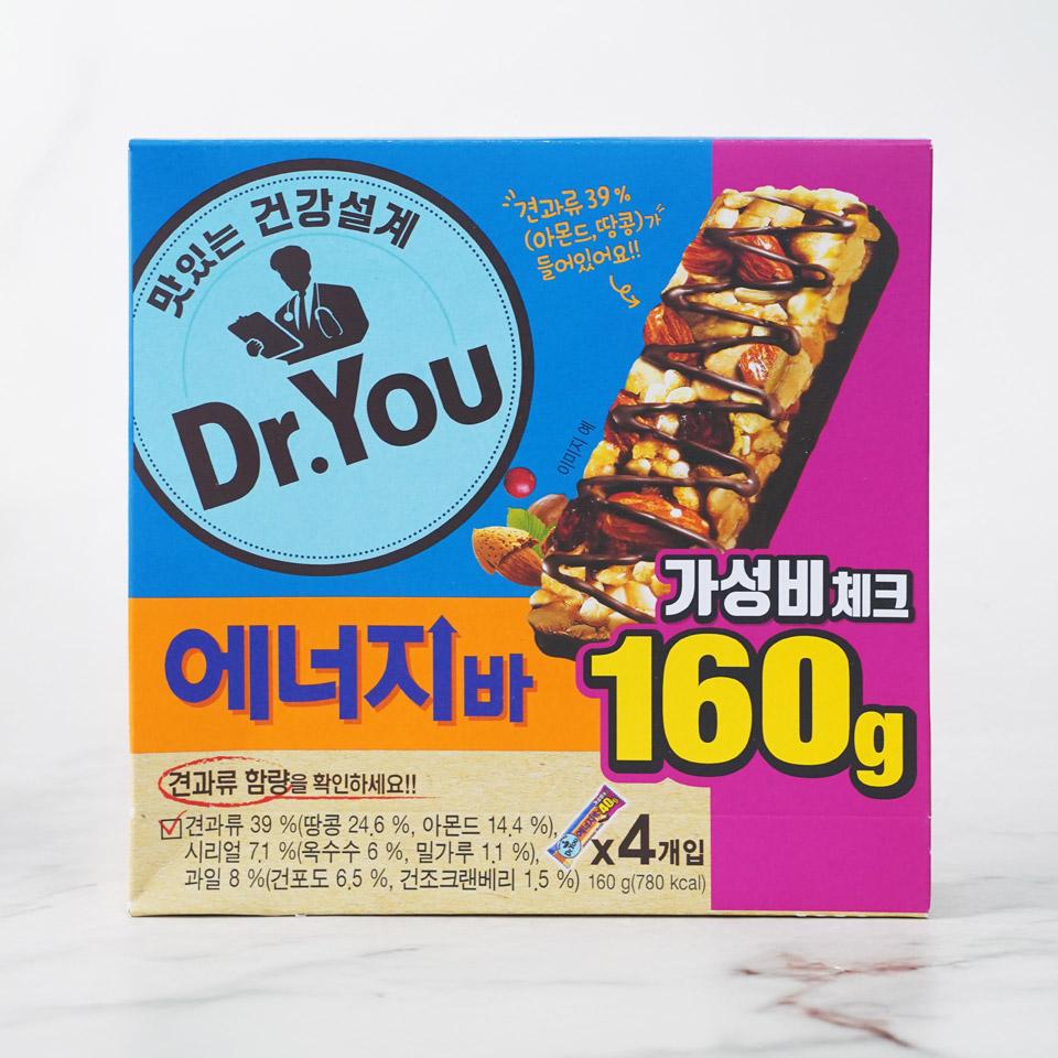 ORION 韓國 Dr.You 堅果 穀物 能量棒 160g (4條入) (獨立包裝) 此日期或之前食用：2027.2.24