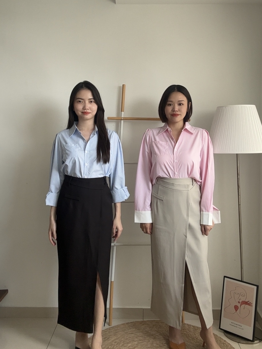 S1906 Irregular Splited Pencil Skirt - 3 Colors 