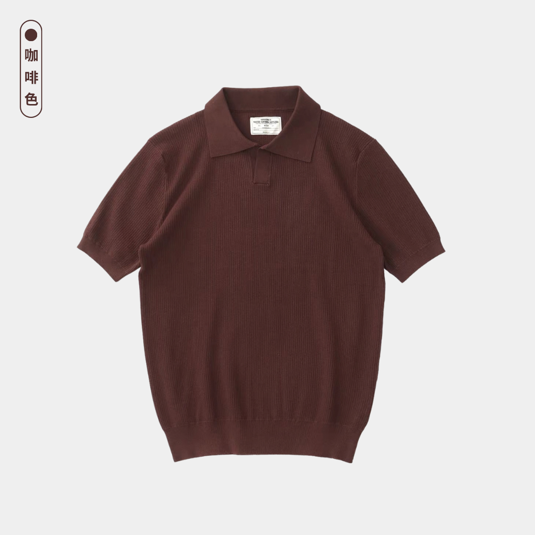 美式無扣針織POLO