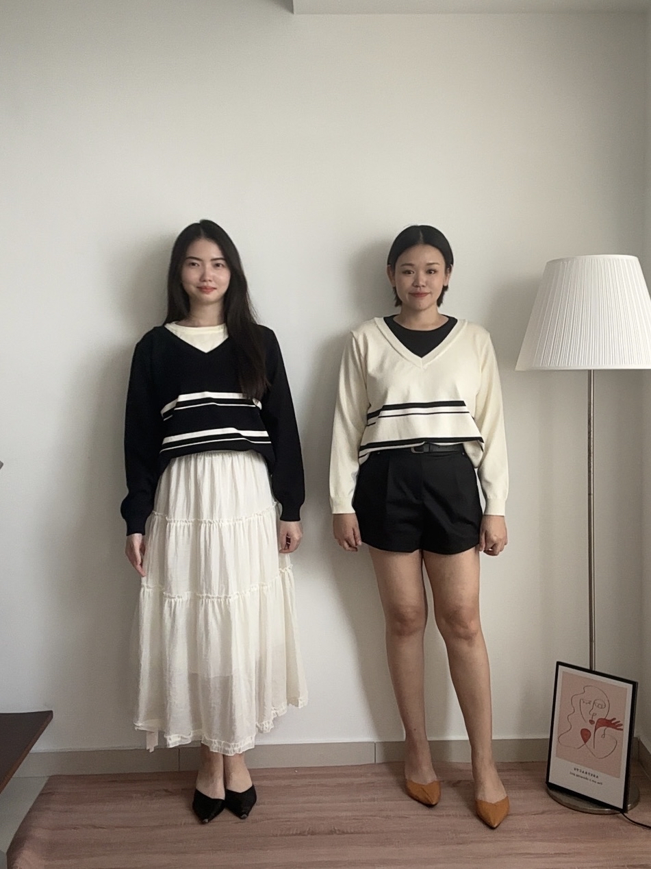 T4449 Fake Two-Pieces Sweatshirt - Black & Colors