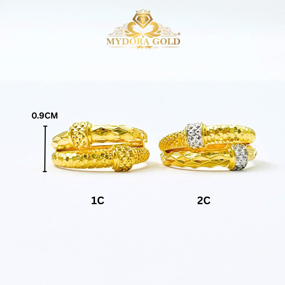 MYDORA Cincin Diamond Duo Glam (5G) l EMAS 916/22K