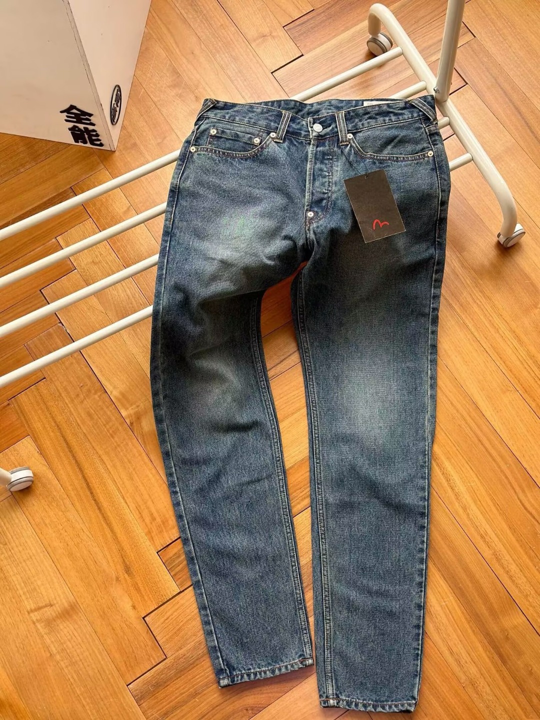 EVISU 大M解構拼接牛仔長褲