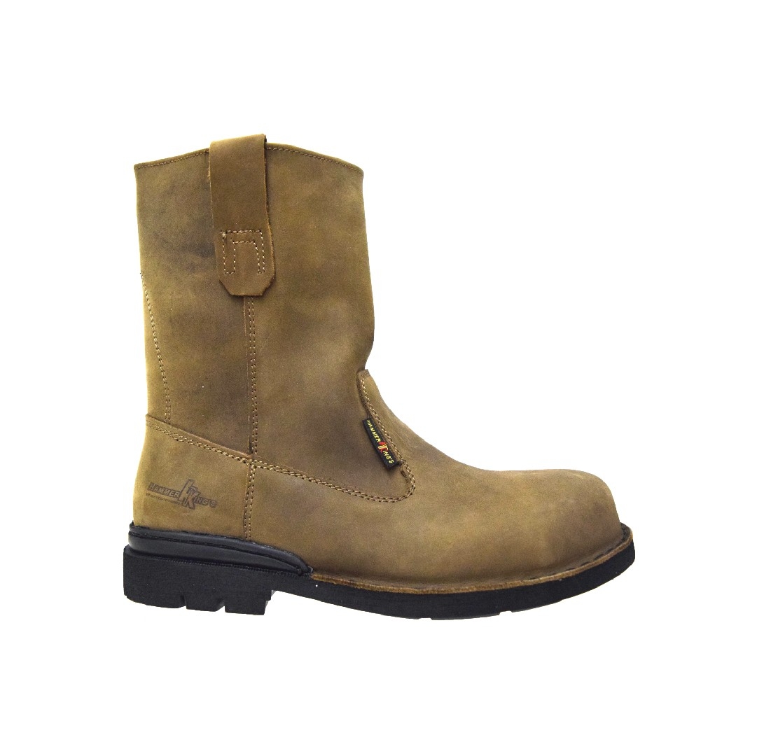 Hammer Kings 13036 Premium Cow Hide Safety Mens Shoes High Cut Lace-up Composite Toe Cap Leather Working Shoes Foam Boots Kasut Keselamatan