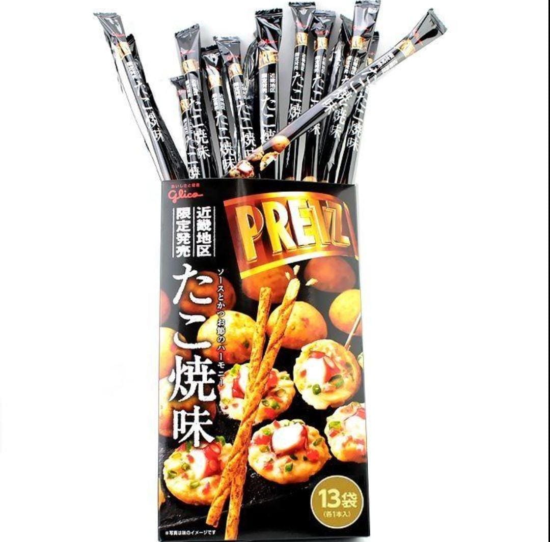 日版 固力果Glico 關西限定 Giant Pretz 巨型百力滋 章魚燒味 禮盒 13包裝 