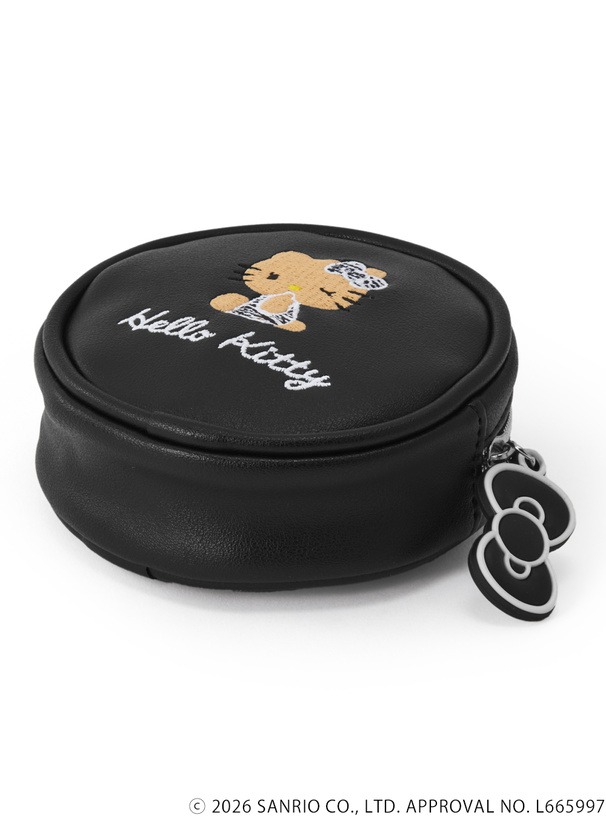 🎀【預訂】小麥色肌膚 Kitty x GRL  斑馬紋圓形小掛包