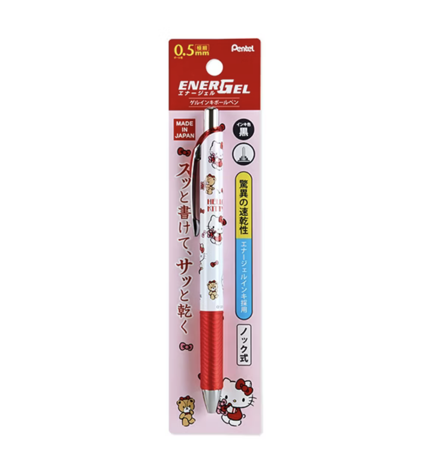 🇯🇵 HELLO KITTY x Pentel ENERGEL 0.5mm 原子筆 黑色