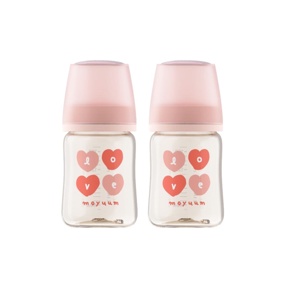 Moyuum - PPSU 寬口防漲氣奶瓶170ml（蜜桃心心）x2件_MY205_2