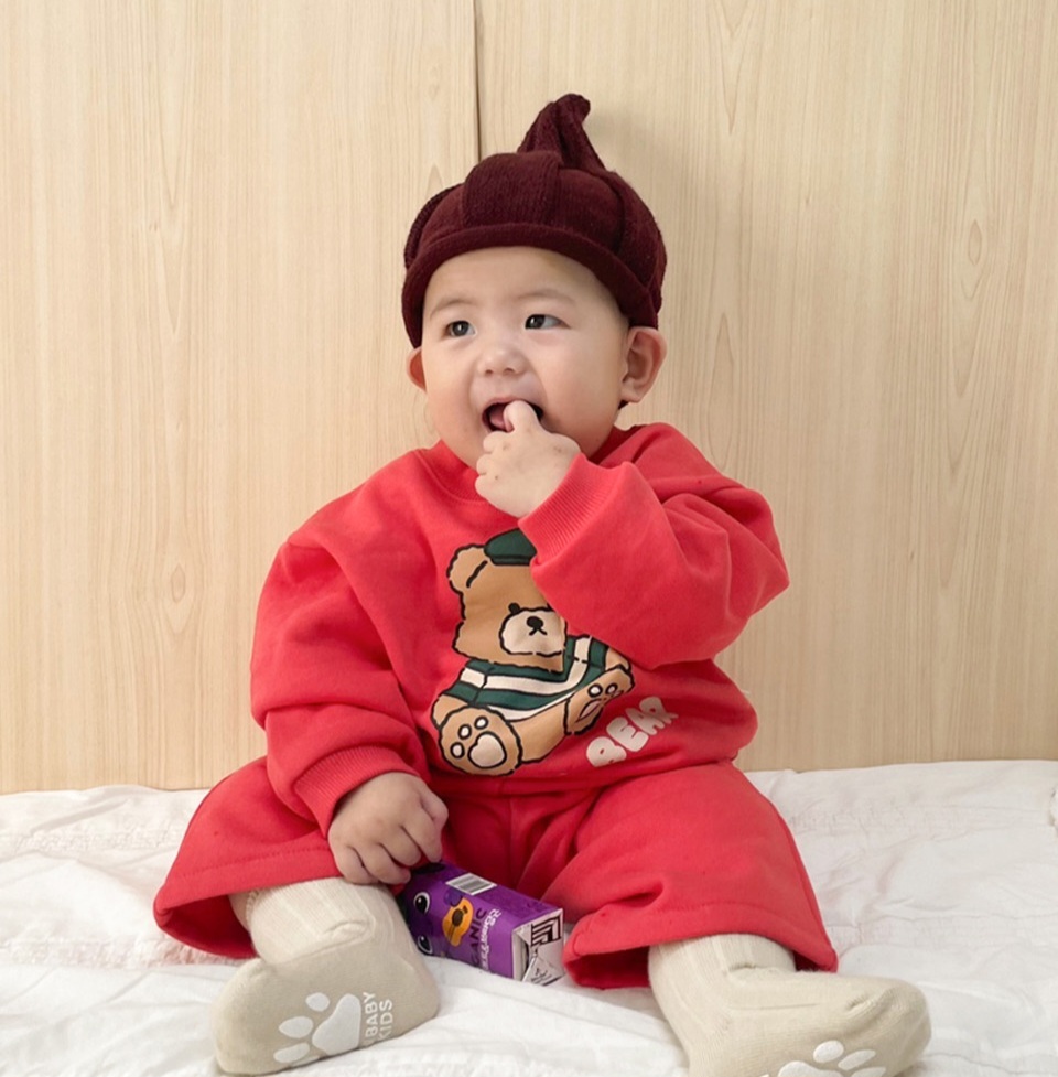 UBMOM 2023 Winter Teddy Series Berry Teddy 長褲-紅色