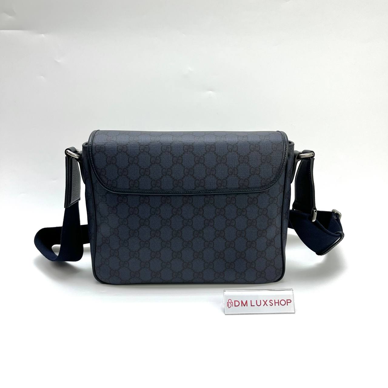 Gucci GG Supreme Navy Blue Messenger Bag