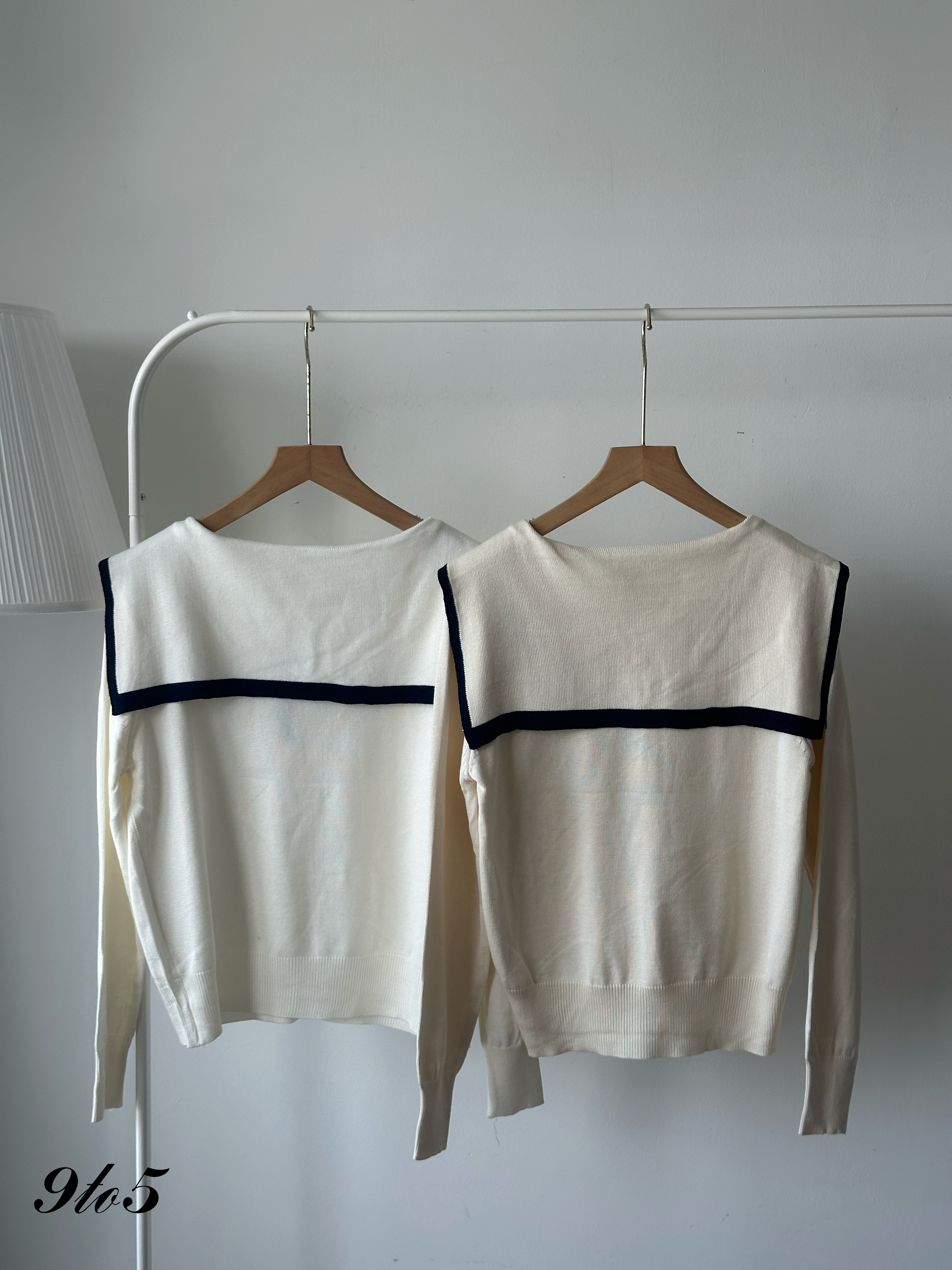 T4164 Sailor Collar Knit Top - 4 Colors 