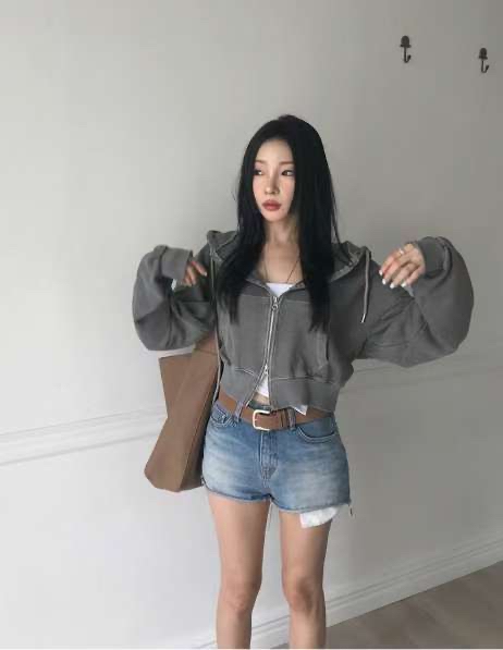 已售罄❌韓國型格水洗灰短外套jacket 