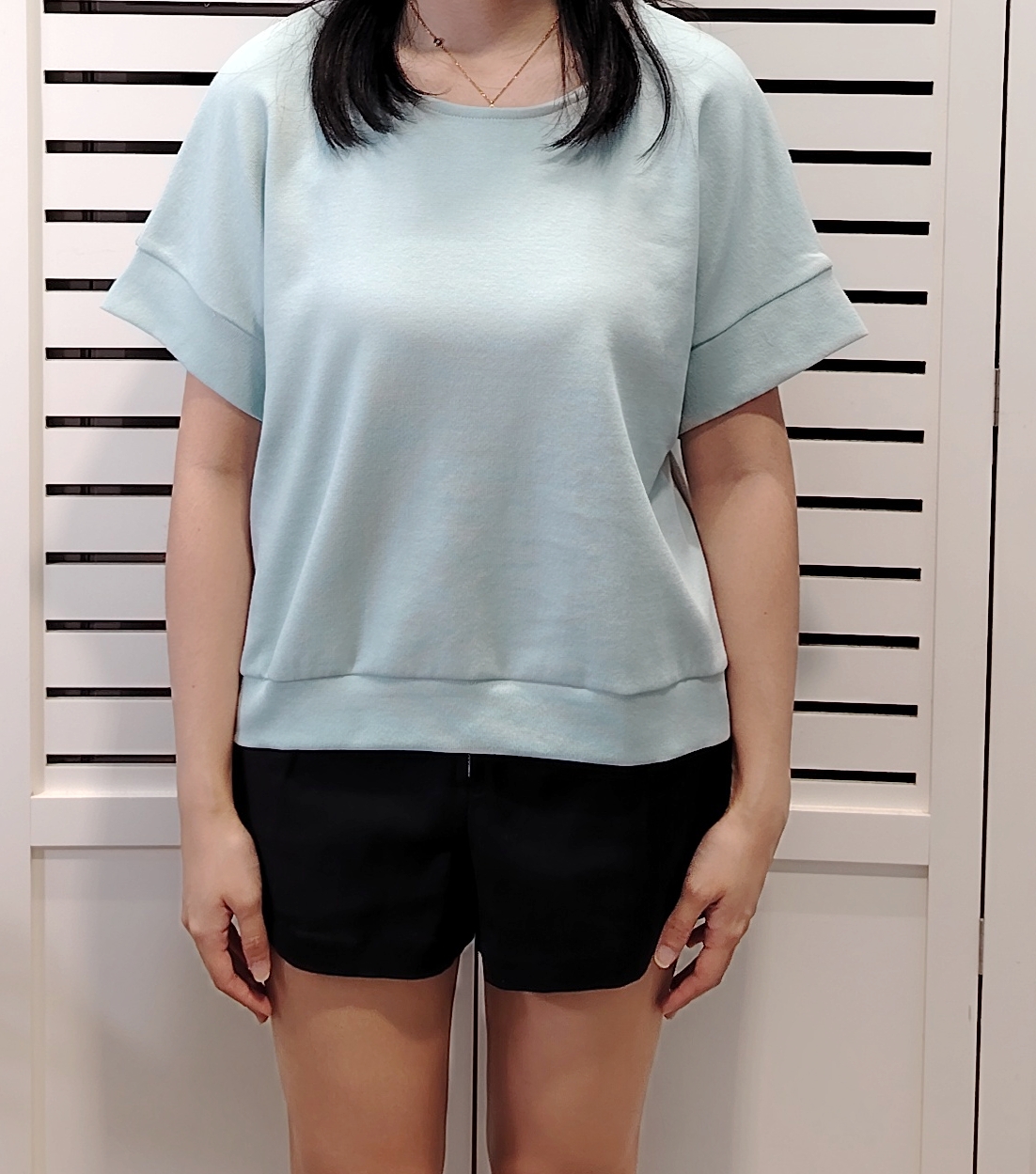 M5083 High Low Round Neck Oversize Tee