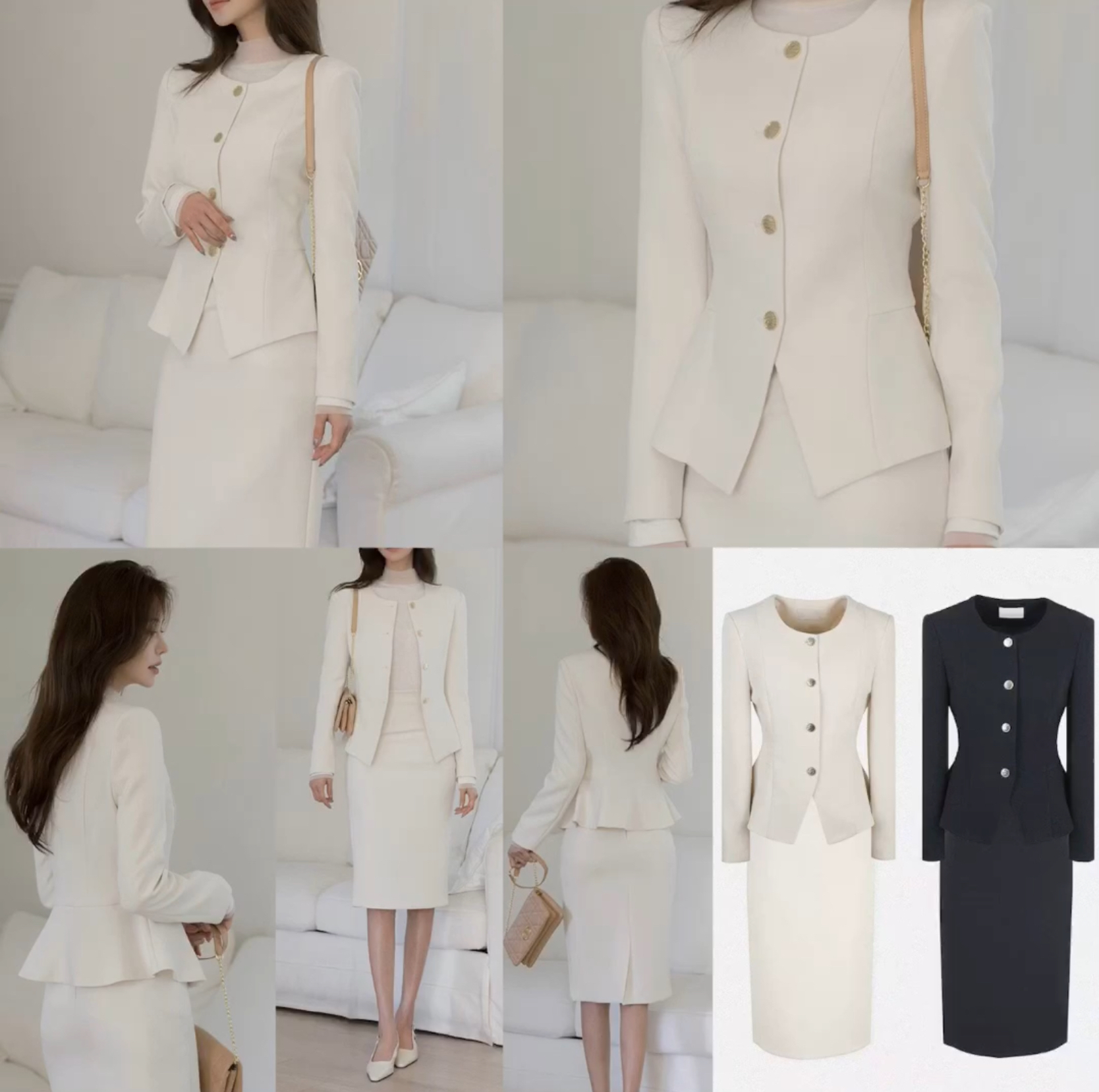 ZA004 簡素圓領職場套裝