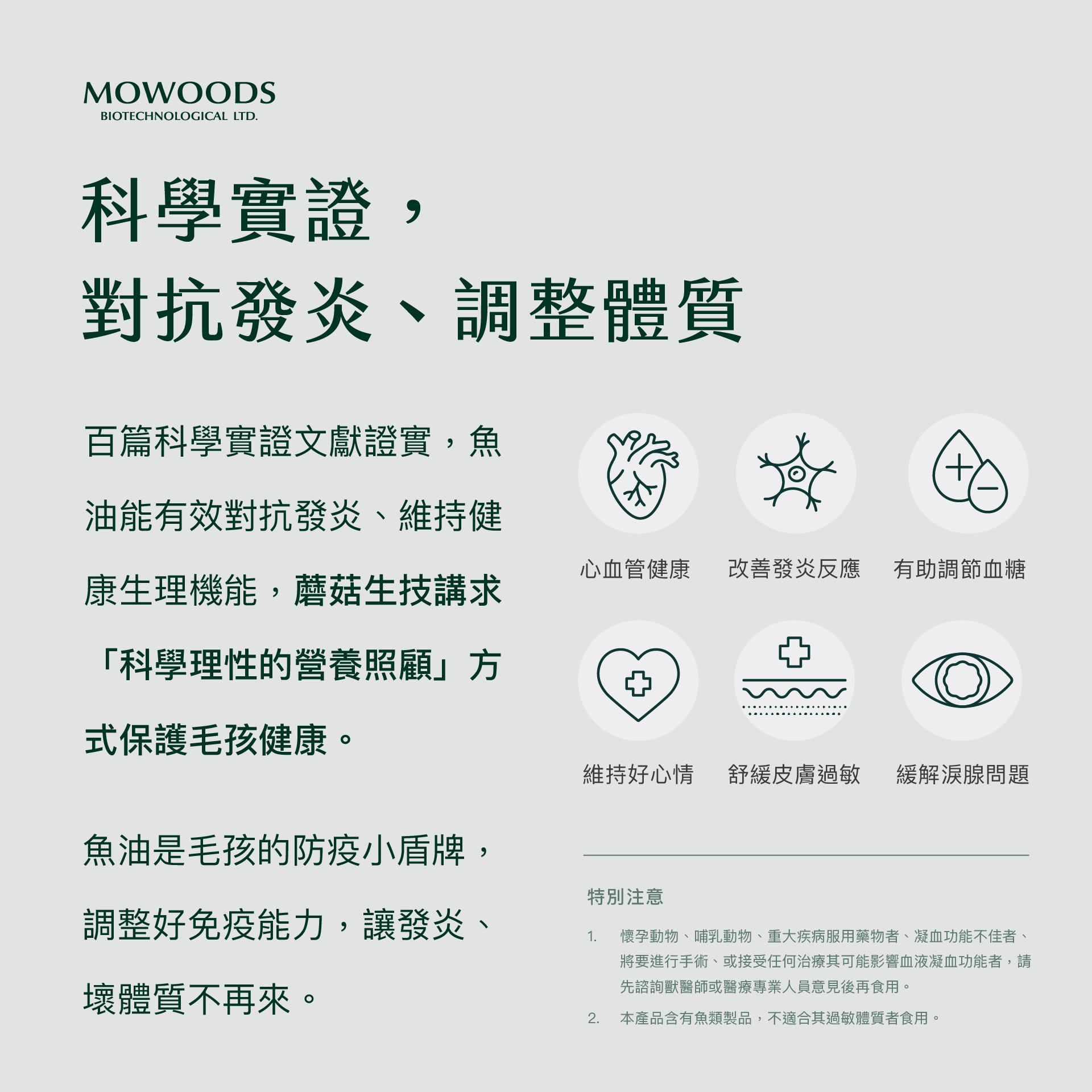 MOWOODS 歐海油 Omega-3+7 寵物魚油 - 雙倍保護力，呵護愛寵健康