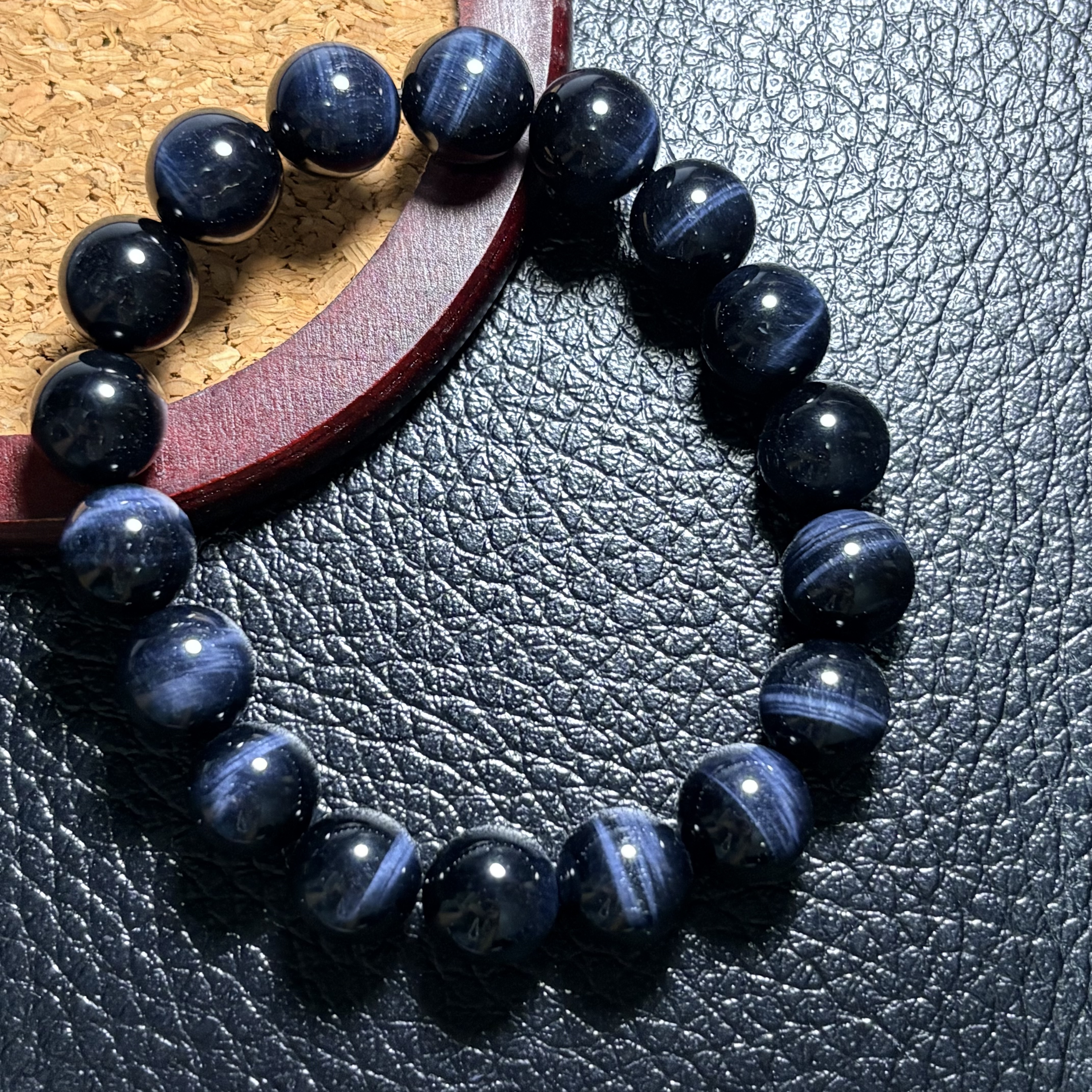 藍虎眼石手串 No.3574 | 規格：11mm珠16cm 手圈