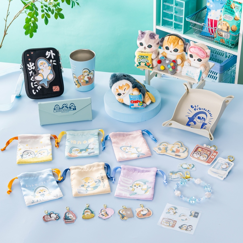 🌸 【預訂】懶洋芋片鯊魚貓公仔掛飾 - Mofusand 18/9新品