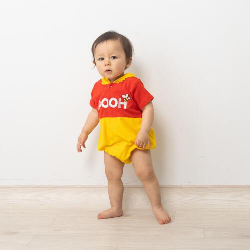 🇯🇵預訂 日本直送🇯🇵Winnie the pooh小熊維尼造型連帽短袖包屁衣