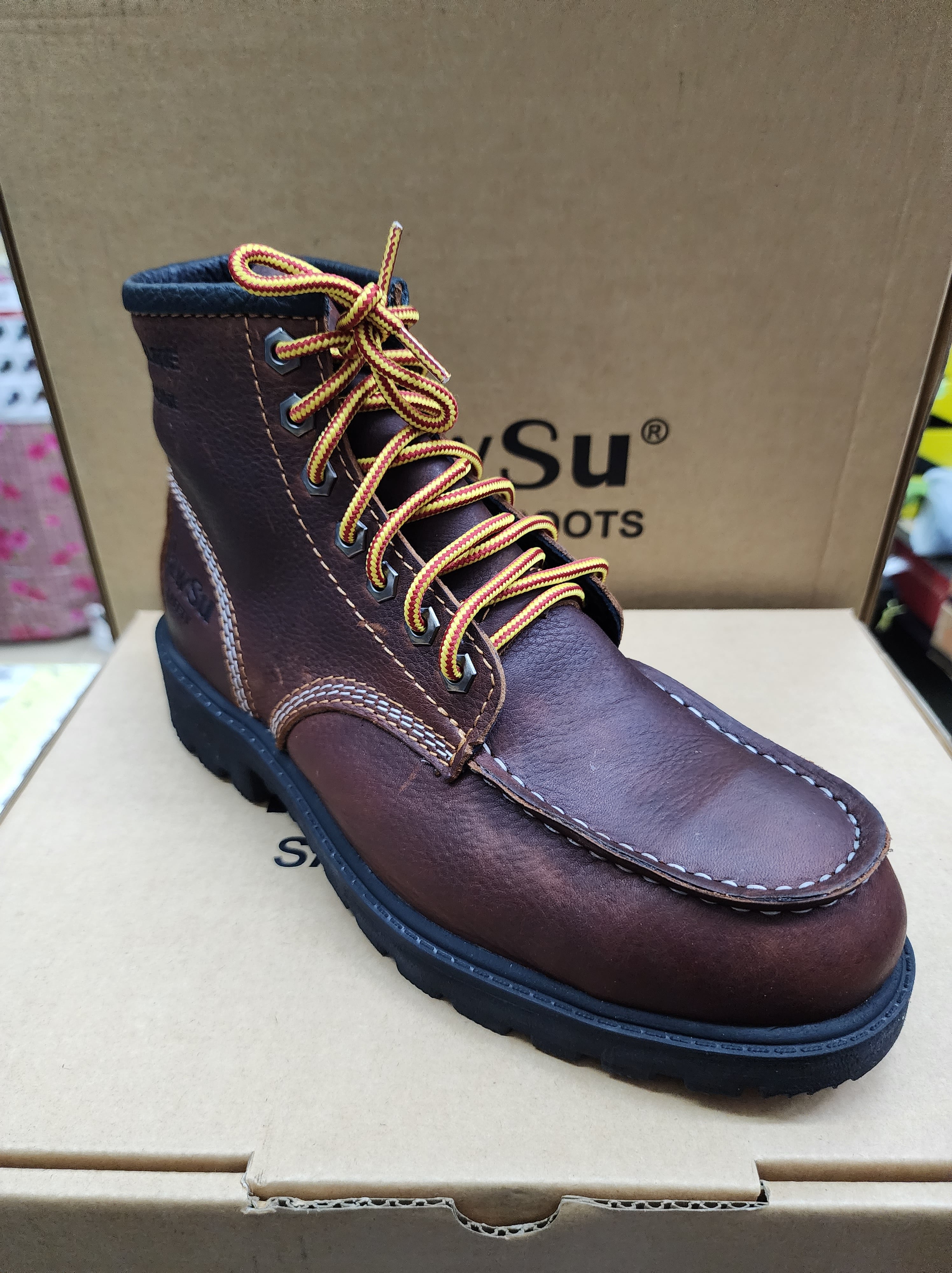 PAWSU MEN'S SAFETY BOOT / STEEL TOE PLATE HEAVY DUTY SAFETY BOOT / KASUT KERJA LELAKI PS905 SAFETY SHOES Kasut Keselamatan