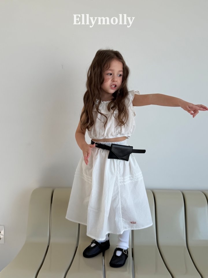 Ellymolly | Frill Blouse(Pink/Cream size7(100-110)