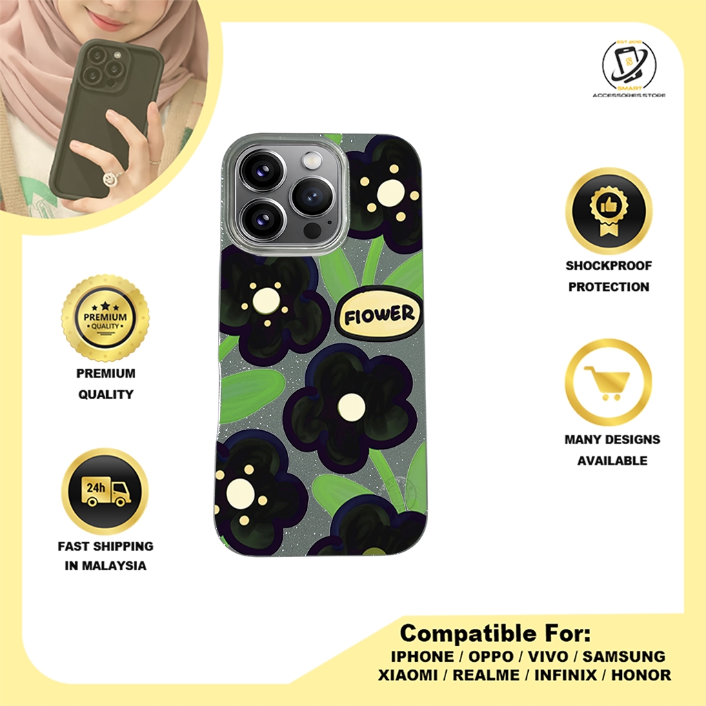 BLING CASE PHONE FOR IPHONE - DESIGN FLOWER W