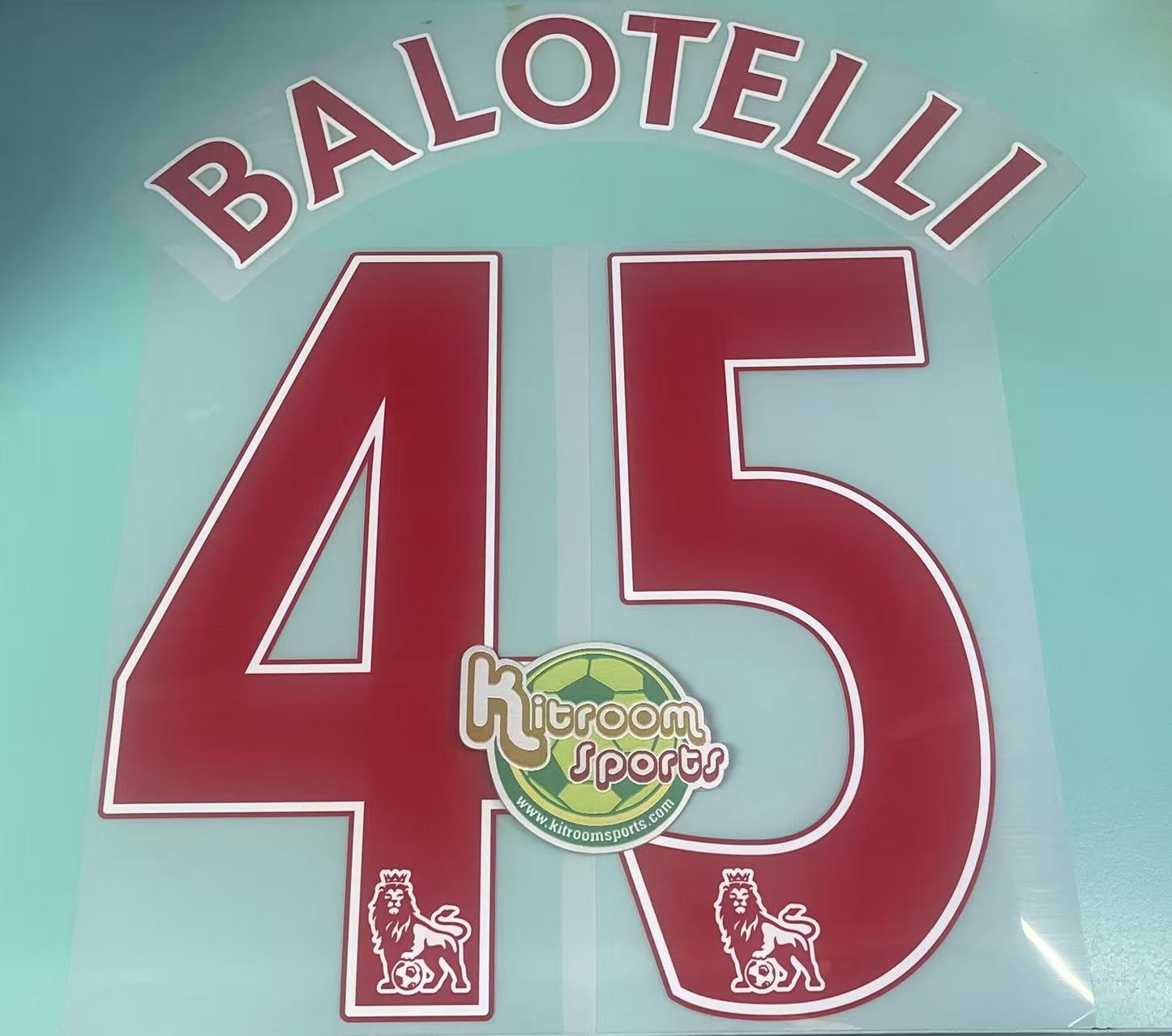 2014-15 Liverpool Away EPL Nameset #45 BALOTELLI