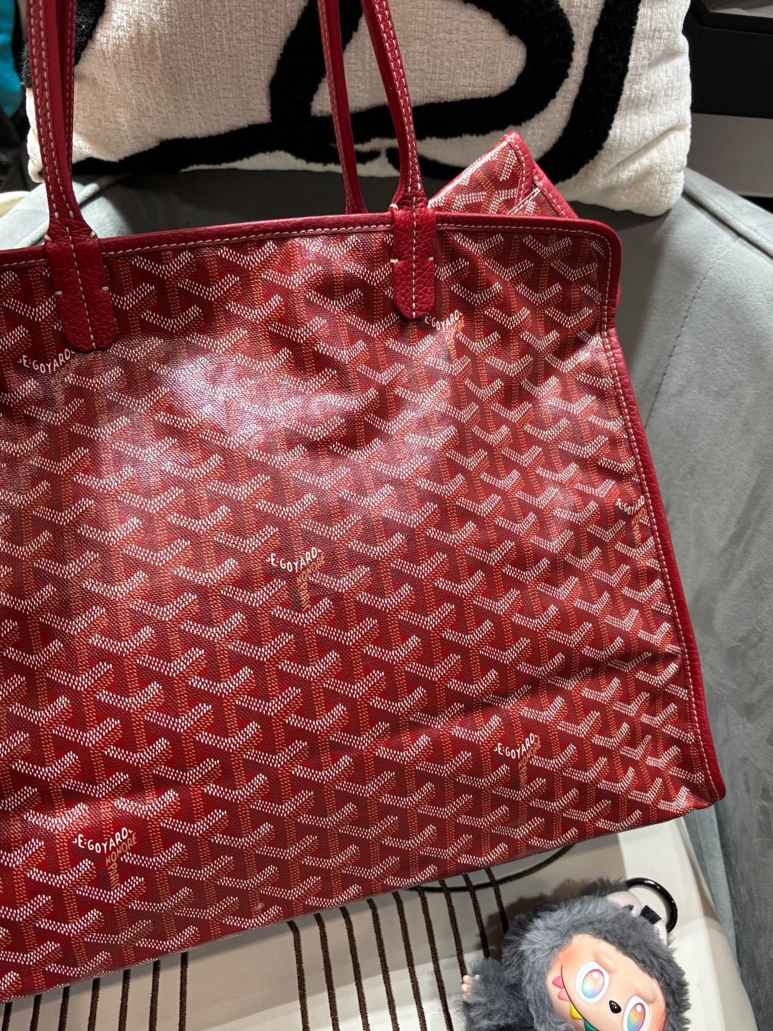Goyard hardy pm tote bag Red 100%Authentic, 90%new 