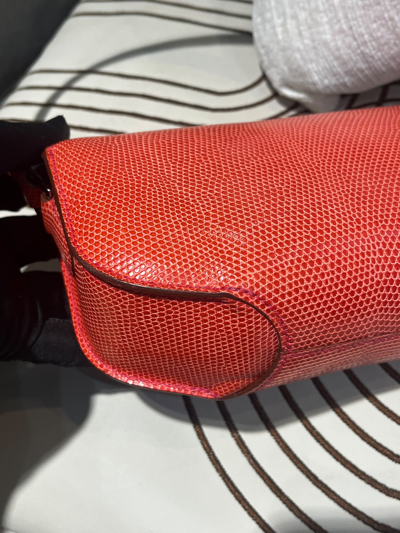 Hermes Varanus Niloticus Lizard Cherche Midi 18 100%Authentic, 98%New ☑️Dust bag