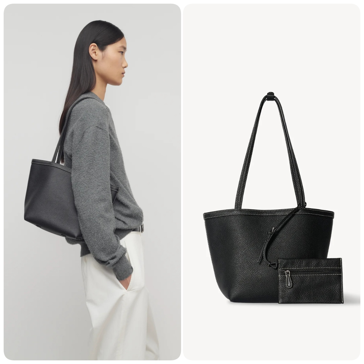 The Row Park Medium leather tote bag