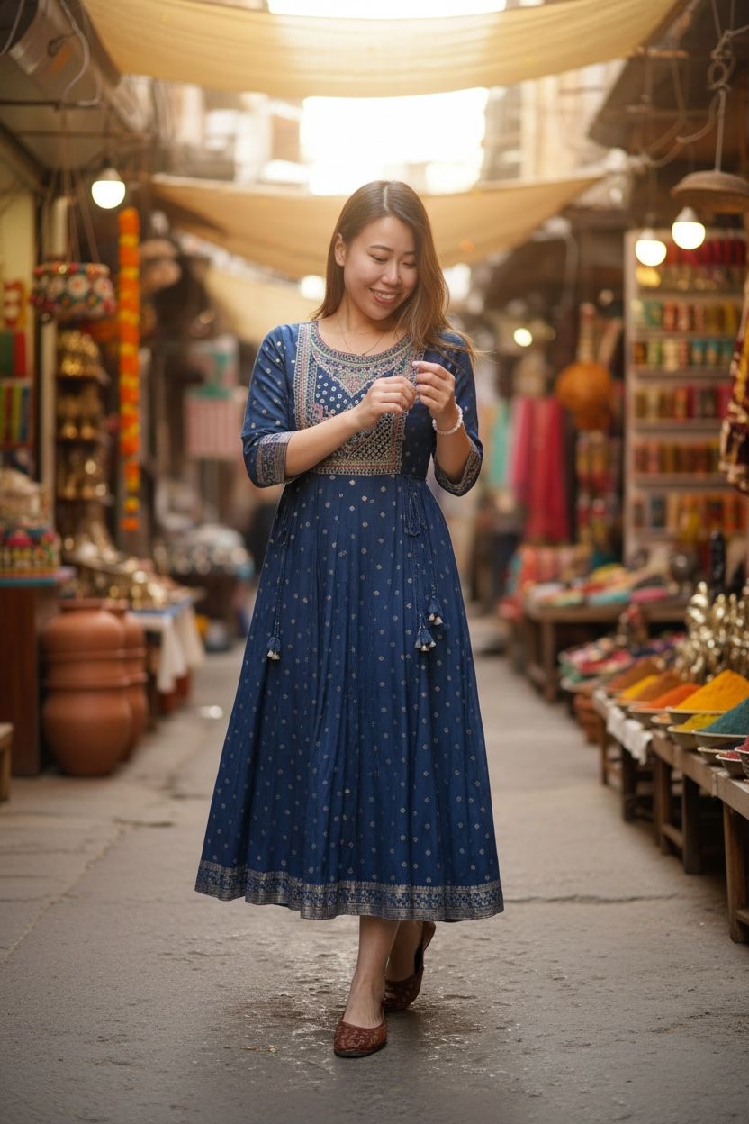 Navy Blue 4-rope Bling Bling OP 48" #1029