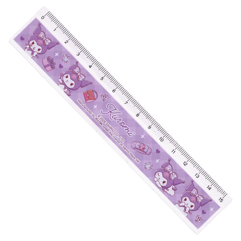 Kuromi15cm Plastic Ruler 膠間尺