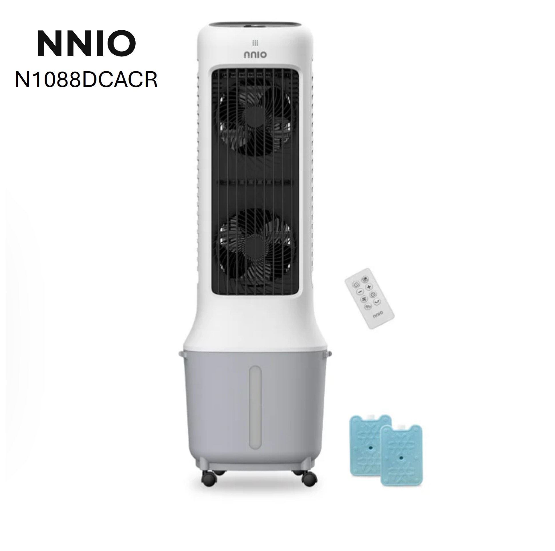 2-in-1 DC Motor Fan and Air Cooler with Remote Control, 24 Speed, 10L Water Tank, Plasma Sterilisation (N1088DCACR)