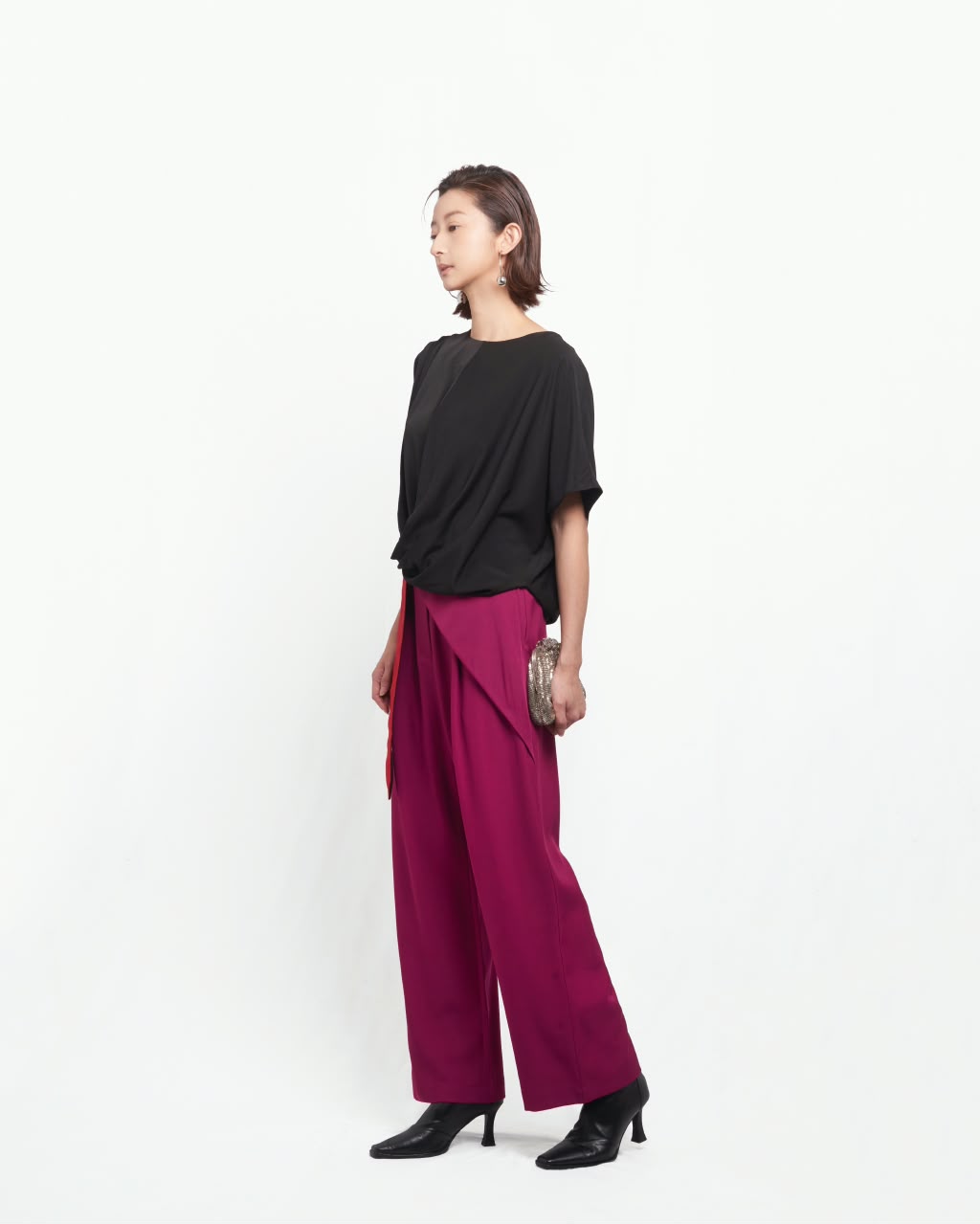 VIL-T886051 DRAPPED TOP