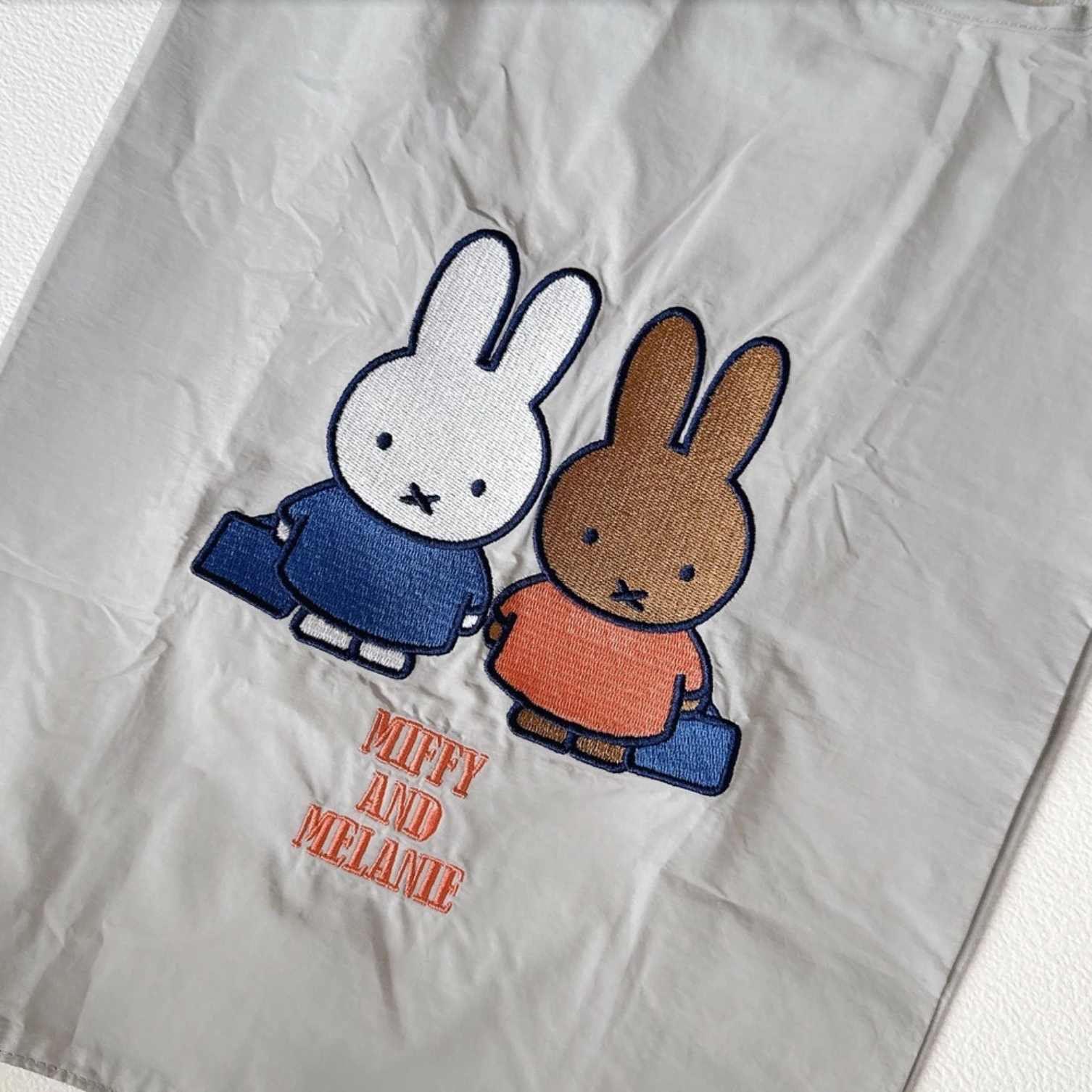 2026春夏新作 Dick Bruna miffy Strap Shopper BAG 肩背款 環保袋 灰色