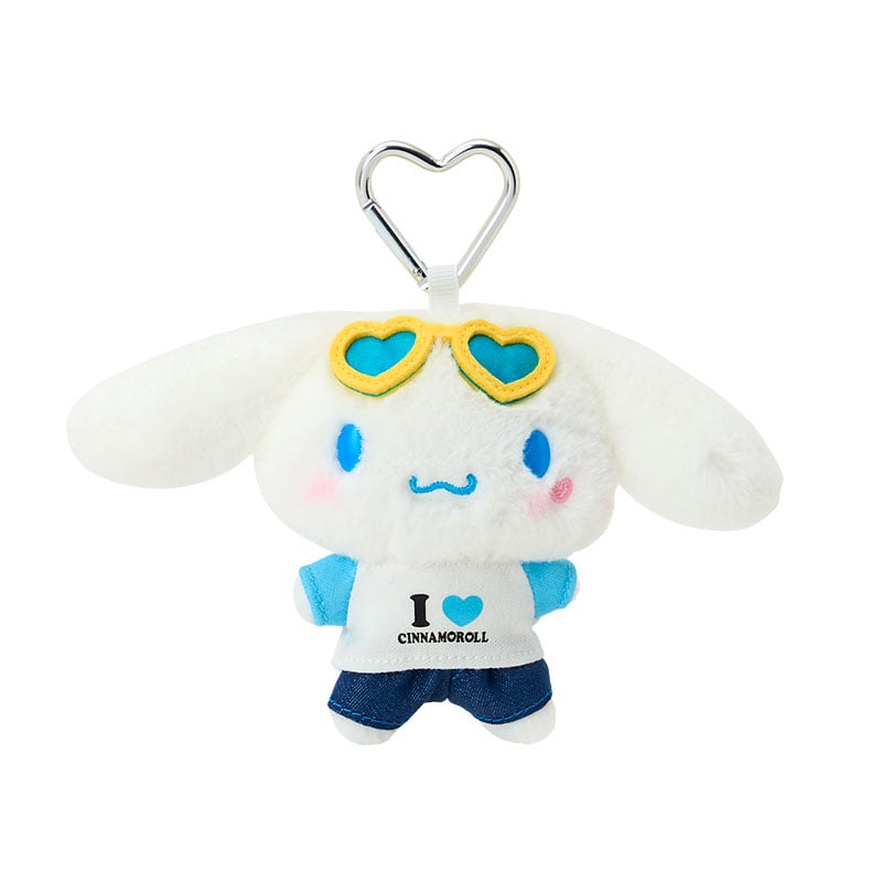 現貨｜Sanrio Cinnamoroll 玉桂狗 I LOVE SANRIO CHARACTERS系列 日版 吊飾 毛公仔 連心形扣 (90233-1)