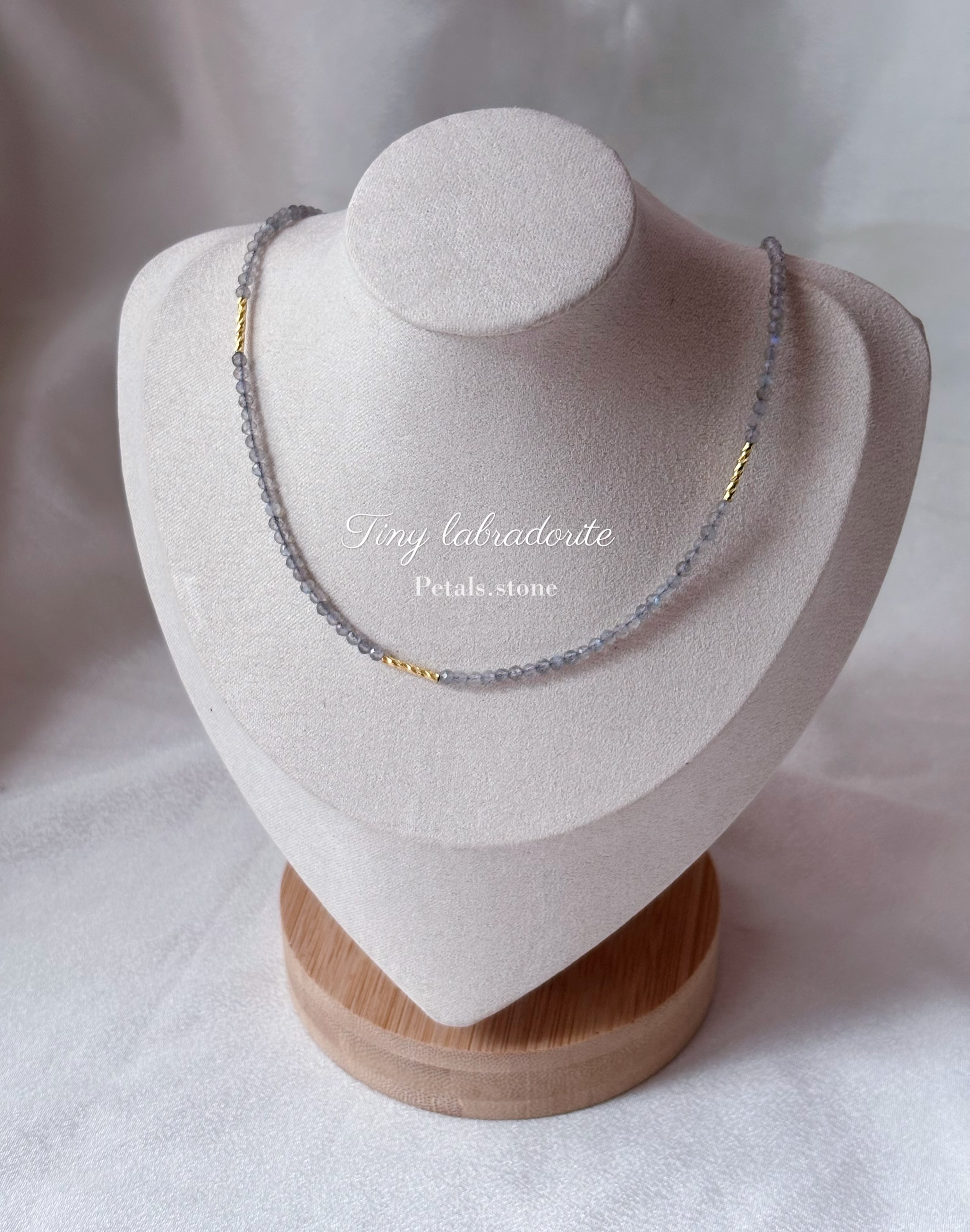 ✨Tiny Labradorite ო̤̫| 精緻切割拉長石頸鏈💙