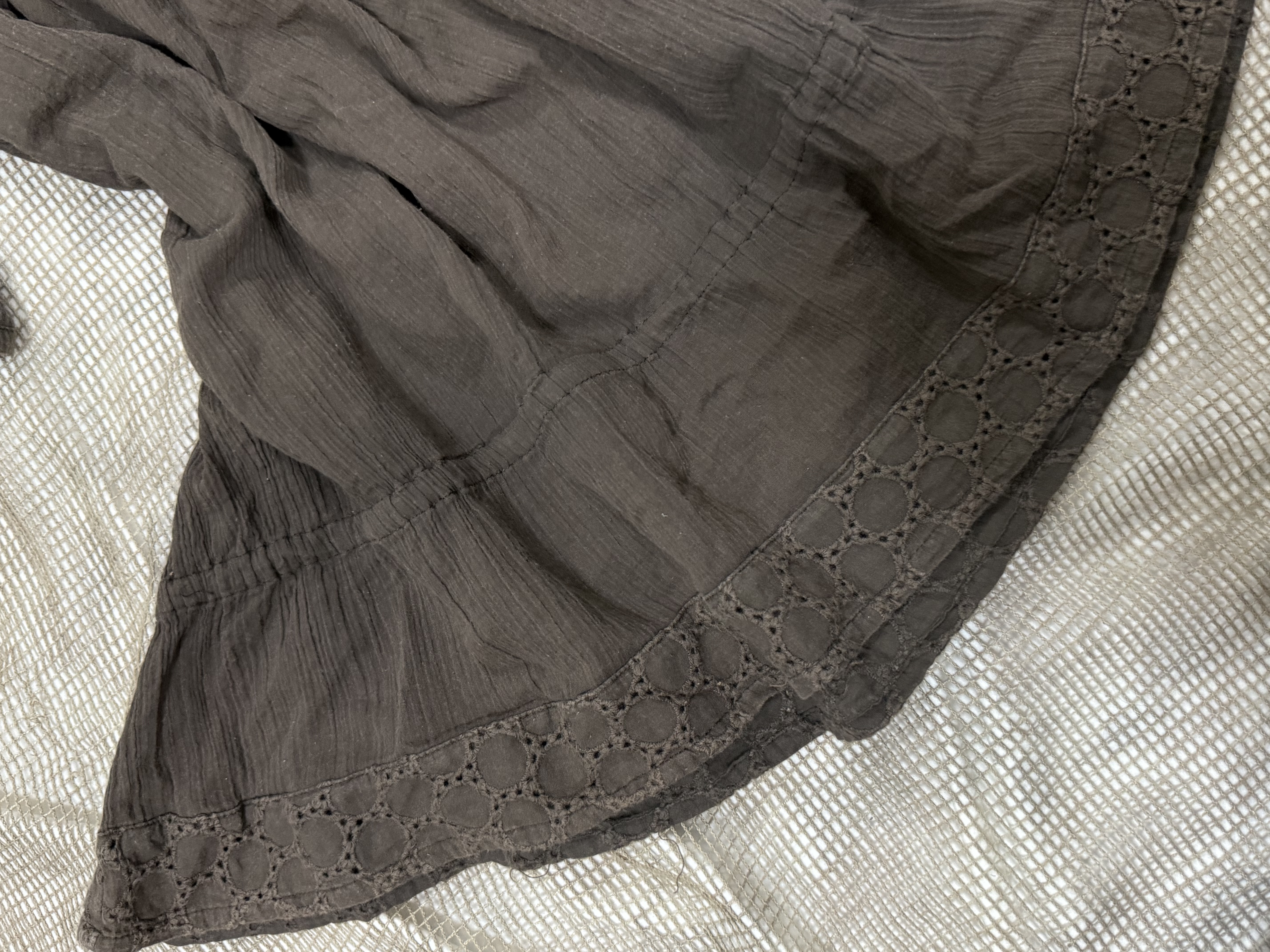 Chocolate Brown Cotton Gauze Top