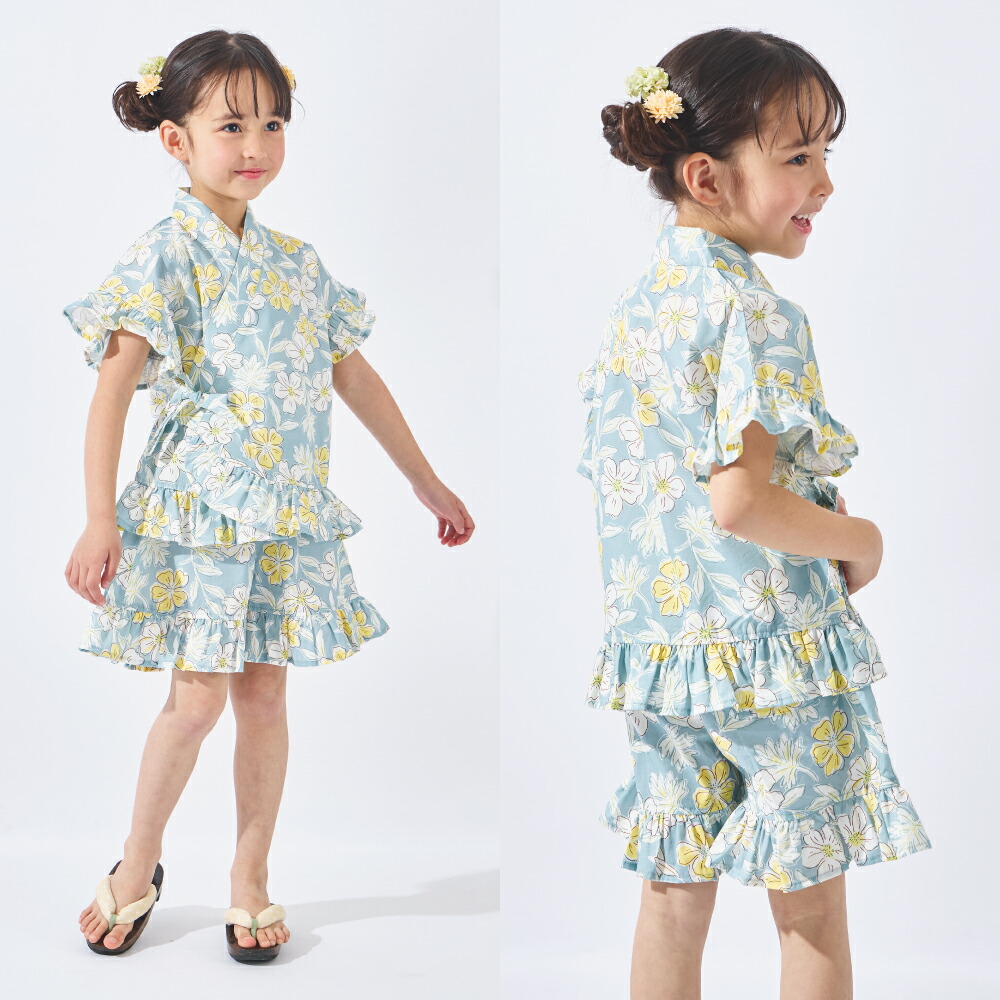 🆕【⭐訂購⭐】🌀 🇯🇵 日本直送 荷葉邊 喇叭袖 碎花 甚平套裝［5款選］ 🌀 [ELDA-0192][260521]