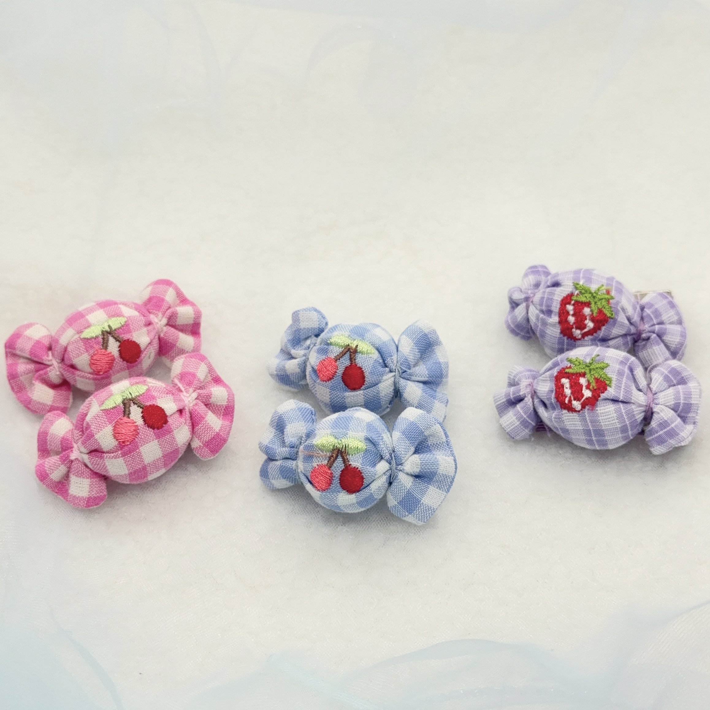 糖果Cherry 粉紅鴨咀夾(全包邊)