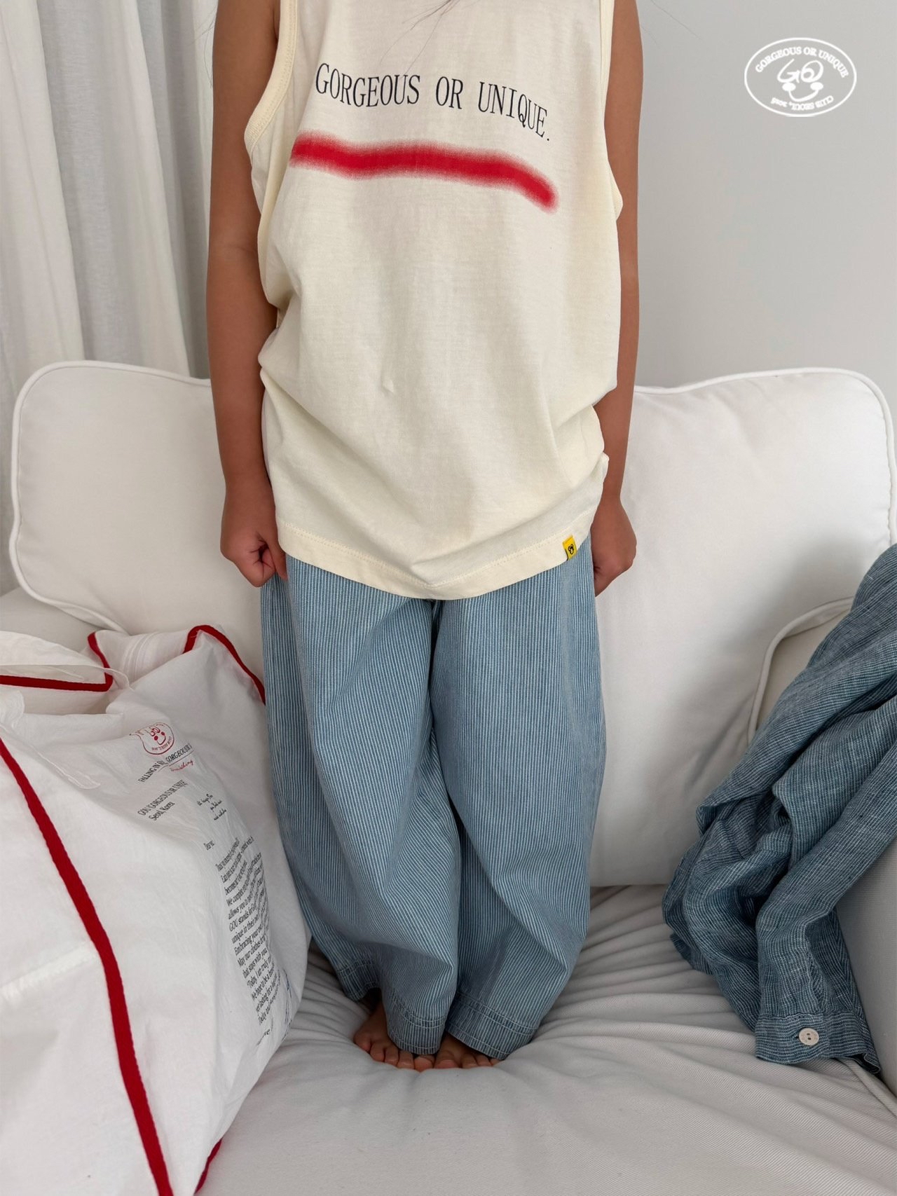 Gou | Denim pants (Stripe L100-120)