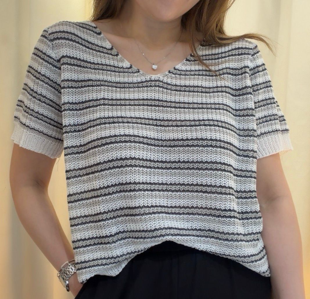 💗大熱💗條紋針織短袖上衣